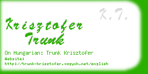 krisztofer trunk business card